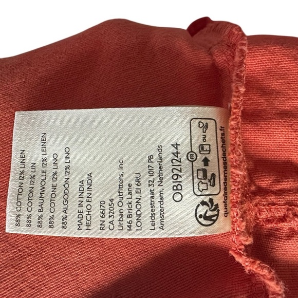 Free People Sweet Talk Chino Pants in Red Mango women size 4 NWOT - Picture 13 of 14